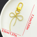 Gold and Silver Rope Bow Metal Clasp Keychain Design Set view 6