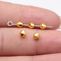 Tiny Faceted Cube Small Hole Metal Beads in Six Finishes view 5