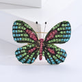 Rhinestone Butterfly Brooch Enamel Black Veins Five Colors view 9
