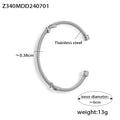 Twisted Cable Open Cuff Bangles Gold Accent Or Steel view 7