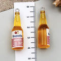 Acrylic Mini Beer Bottle Charm Pendant for DIY Keychain Necklace Earrings Making