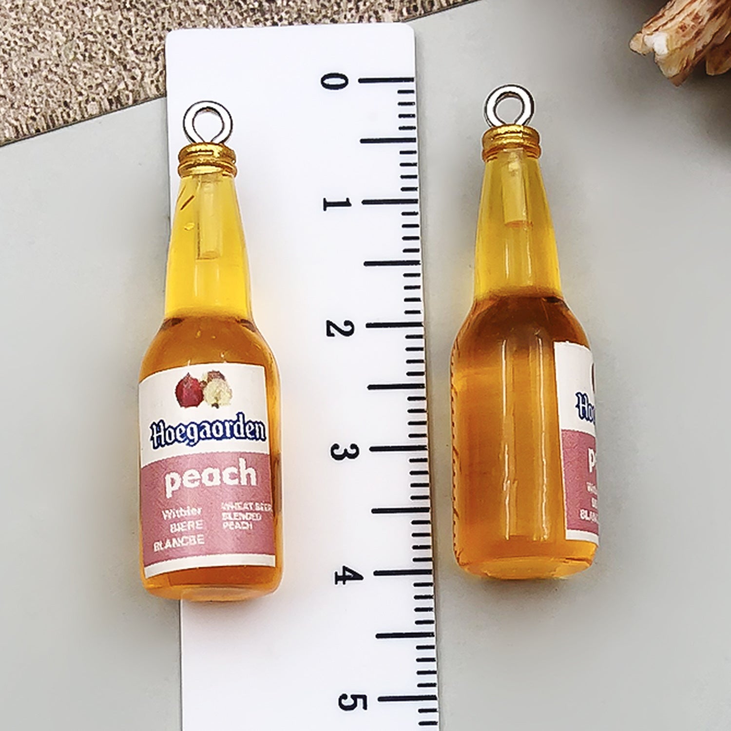 Acrylic Mini Beer Bottle Charm Pendant for DIY Keychain Necklace Earrings Making