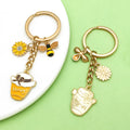 Bee and Honeycomb Charm Keychains with 33 Motif Assortment Styles for Bags and Keys view 3