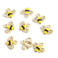 Enamel-Look And Crystal-Accented Silver Gold Bee Alloy Charms in 14 Styles view 8