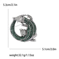 Rhinestone Coiled Crocodile Brooch Four Color Crystal Styles view 9