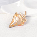 Red Gold Tone Strawberry Crystal Enamel Metal Brooch Pin view 5