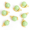 Round Faux Jade Bead Jewelry Components For DIY Earrings And Bracelets Charms view 7