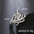 Silver Crisscross Multi Band Pavé CZ Stack Ring 6-10 view 4