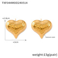 Textured Heart Pendant Necklaces and Matching Studs view 8