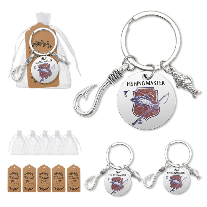 Fishing Master Multi Charm Keychain Hook Fish Disc
