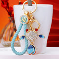 Jeweled Goldfish Keychains in Five Colors with Braided Fortune Loops view 9