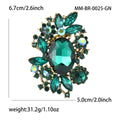 Oval Crystal Cluster Brooch with Faceted Stones for Jackets and Scarves view 8