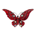 Crystal Rhinestone Butterfly Brooch Champagne Purple Blue Red view 8