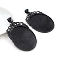 Ornate Oval Pendant Bezel Setting Trays in Three Finishes view 4