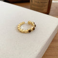 Gold Open Tiger Eye Stone Rings 3 Styles Adjustable view 8