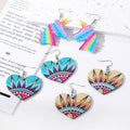 Acrylic Heart and Rainbow Unicorn Drop Earrings Three Styles view 1
