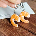 Orange Shrimp Figure Charm with Silver Tone Lobster Clasp view 2