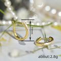 Twisted Line Crystal Hoop Earrings in Gold Tone Jewelry view 4