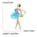Enamel Ballerina Brooch in Blue and Purple Dresses view 5