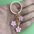 Rose, Sunflower and Blossom Charm Keychains Featuring Pink Flower Across 18 Variations view 4