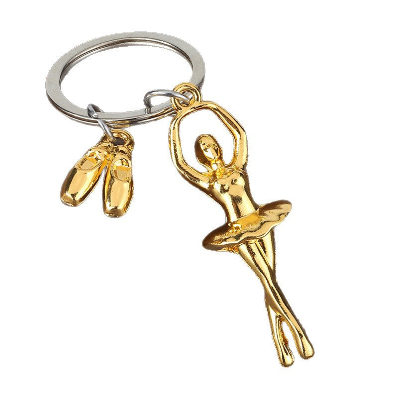 Ballet Dancer Shoes Zinc Alloy Keychain Gift for Dance Lovers