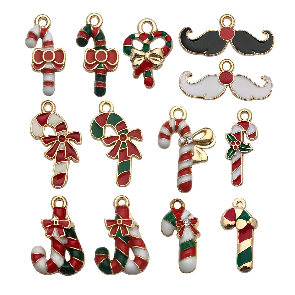 Enamel Zinc Alloy Santa Claus Reindeer Tree Snowflake Charm Pendant for Christmas Jewelry