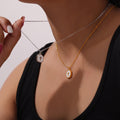 Gold Silver Heart Locket And Cross Coin Pendant Necklaces view 4