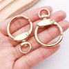 Gold Round Key Ring Clasp