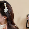 Pearl Flower Hair Comb Blue Rose White Bead Styles view 3