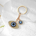 Rhinestone Evil Eye Keychains Gold Silver Eight Shapes view 4