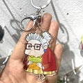 Colorful Acrylic Grandma Girl Butterfly and Heart Clip Keychains view 4