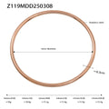 Minimal Round Stainless Steel Bangle Bracelet Gold Rose Gold Silver view 6