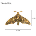 Gold Tone Flower Polished Two Designs Metal Brooch Pin view 2