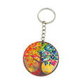 Round Multicolor Tree Keychain With Metal Ring And Chain view 5