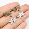 Dragonfly Connector Charms in Two Antique Metal Finishes view 1