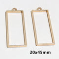 Gold Tone Open Back Resin Frames in Eleven Geometric Shapes view 3