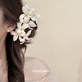 Fabric Flower U Pin Hair Pins Lily And Pink Comb Styles view 3
