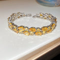 Color Crystal Twisted Link Clasp Statement Bracelet view 6
