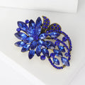 Faceted Crystal Floral Leaf Cluster Brooch in Seven Colorways view 3