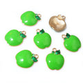 Colorful Apple Enamel Charms in Purple Green and Red view 8