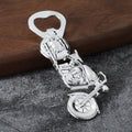 Motorcycle Shaped Metal Bottle Opener in Five Finishes view 4