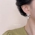 Gold And Silver Tone Starfish Irregular Pearl Drop Earrings view 4