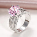 Round Solitaire Multi-Rail Wide Ring In Five Color And Finish Options view 2