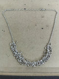Branch Fringe Necklace with Long Drop in Gold and Silver Tones view 7