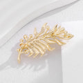 Gold Tone Wheat Matte Pearl Look Metal Brooch Pin for Jackets and Lapels view 4