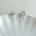 Petite Bow Stud Earrings In Pink And Blue Enamel Finishes view 4