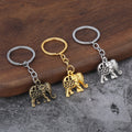 Cutout Elephant Metal Keychain in Three Color Finishes view 1
