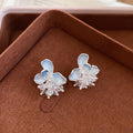 Pastel Floral Pearl-Look Stud Earrings in Four Designs view 9