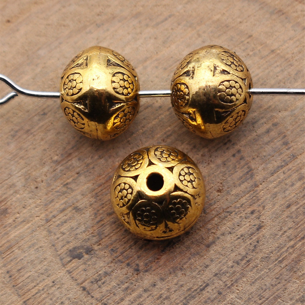 9.3x9.3x8.3mm 2.2g Multicolor Zinc Alloy Small Hole Spacer Beads for Bracelet Jewelry Making