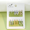 Gold Silver Mixed Geometric Huggie Hoop Earring Sets view 9